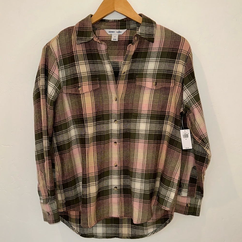 Old Navy Boyfriend shirt flannel.  New w/Tags